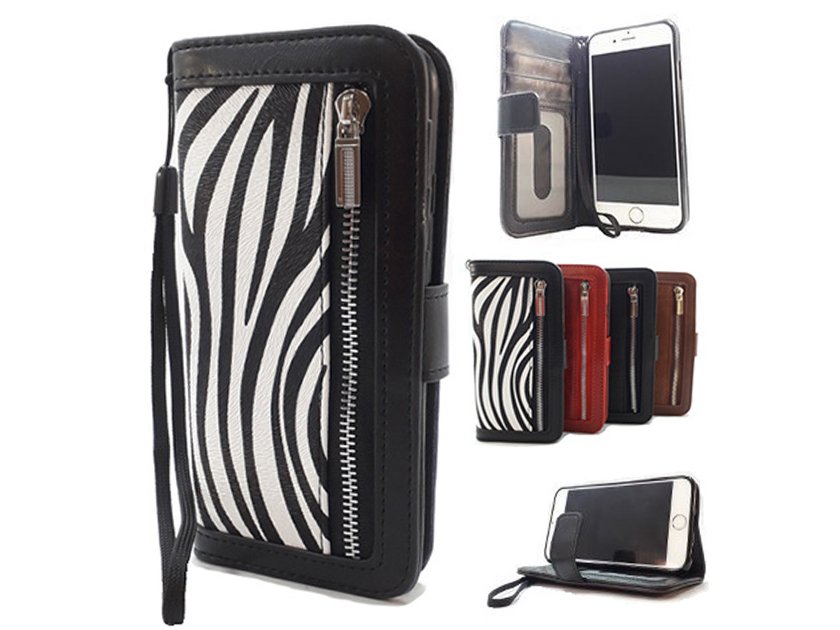 HEM Apple iPhone 13 Mini Zebra print Wallet / Book Case / Boekhoesje/ -  Hoesjesweb.nl