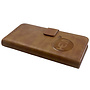 HEM HEM Samsung S23 Plus - Bronzed Brown Leren Portemonnee Hoesje - Lederen Wallet Case TPU - Book Case - Flip Cover - Boek - 360º beschermend Telefoonhoesje