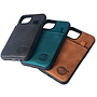 HEM HEM iPhone 14/15 - Luxe Silky Brown Back Cover Bruin met Extra LENS BESCHERMING - Telefoonhoesje / Achterkant voor 3 pasjes