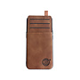 HEM HEM iPhone 13 - Luxe Silky Brown Back Cover Bruin met Extra LENS BESCHERMING - Telefoonhoesje / Achterkant voor 3 pasjes