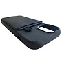 HEM HEM iPhone 14 Pro - Luxe Silky Black Back Cover Zwart met Extra LENS BESCHERMING - Telefoonhoesje / Achterkant voor 3 pasjes
