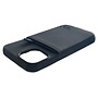 HEM HEM iPhone 13 Pro - Luxe Silky Black Back Cover Zwart met Extra LENS BESCHERMING - Telefoonhoesje / Achterkant voor 3 pasjes