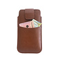 HEM HEM Samsung A5 (2018) / A8 (2018) Bruin insteekhoesje met riemlus en opbergvakje