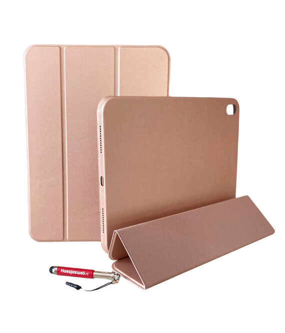 HEM HEM Apple iPad Hoes geschikt voor Apple iPad 10 (2022) - 10.9 inch - Rose gold - Smart Cover / Vouwhoes - met Hoesjesweb styluspen