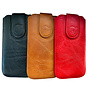 HEM HEM Insteekhoes - Geschikt voor iPhone 13 Mini - Rood - Suede look - Met handig trekkoord en magneetsluiting