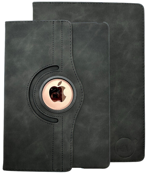 HEM HEM Silky Black iPad hoes geschikt voor iPad 10.2 (2019 / 2020 / 2021) - 10.2 inch Draaibare Autowake Cover - iPad 2019 / 2020 / 2021 hoes - iPad 7 / 8 / 9 Hoes - 7e / 8e / 9e generatie hoes - Met Stylus Pen