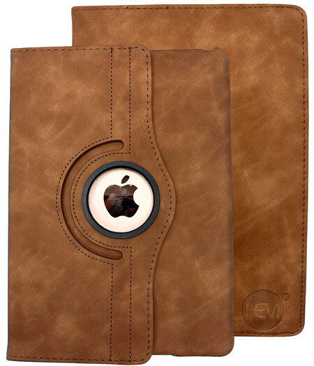 HEM HEM Silky Brown iPad hoes geschikt voor iPad 10.2 (2019 / 2020 / 2021) - 10.2 inch Draaibare Autowake Cover - iPad 2019 / 2020 / 2021 hoes - iPad 7 / 8 / 9 Hoes - 7e / 8e / 9e generatie hoes - Met Stylus Pen