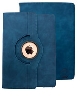 HEM Silky Dark Blue iPad hoes geschikt voor iPad 10.2 (2019 / 2020 / 2021) - 10.2 inch Draaibare Autowake Cover - iPad 2019 / 2020 / 2021 hoes - iPad 7 / 8 / 9 Hoes - 7e / 8e / 9e generatie hoes - Met Stylus Pen