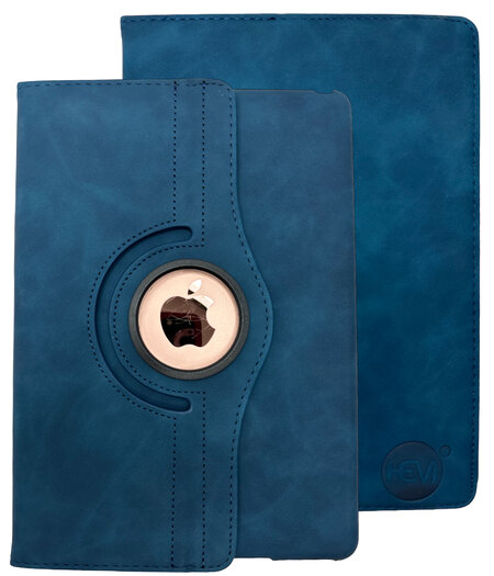 HEM HEM Silky Dark Blue iPad hoes geschikt voor iPad 10.2 (2019 / 2020 / 2021) - 10.2 inch Draaibare Autowake Cover - iPad 2019 / 2020 / 2021 hoes - iPad 7 / 8 / 9 Hoes - 7e / 8e / 9e generatie hoes - Met Stylus Pen