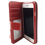 HEM HEM Boekhoesje met rits - Geschikt voor iPhone 15 Pro - Rode Wallet - Book Case - Boekhoesje - Telefoonhoesje - Hoesje iPhone 15 Pro aparte pasjesflip en rits voor kleingeld