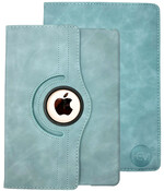 HEM Silky Light Blue iPad 9.7 hoes geschikt voor iPad 2017 - iPad 2018 - iPad Air en Air 2 - 9.7 inch Draaibare Autowake Cover - iPad 2017 / 2018 / Air en Air 2 hoes - iPad 9.7 5/6 Hoes - Air en Air 2 - 5/6e generatie hoes - Met Stylus Pen