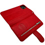 HEM Samsung Galaxy S22 Ultra - Burned Red Leren Rits Portemonnee Hoesje - Lederen Wallet Case TPU meegekleurde binnenkant- Book Case - Flip Cover - Boek - 360º beschermend Telefoonhoesje