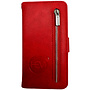 HEM Samsung Galaxy S22 Plus - Burned Red Leren Rits Portemonnee Hoesje - Lederen Wallet Case TPU meegekleurde binnenkant- Book Case - Flip Cover - Boek - 360º beschermend Telefoonhoesje