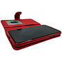 HEM Samsung Galaxy S21 FE - Burned Red Leren Rits Portemonnee Hoesje - Lederen Wallet Case TPU meegekleurde binnenkant- Book Case - Flip Cover - Boek - 360º beschermend Telefoonhoesje