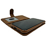 HEM HEM Leren Rits Portemonnee Hoesje (Geschikt voor iPhone 15 Pro) - iPhone 15 Pro Portemonnee hoesje – pasjes houder – Bronzed Brown