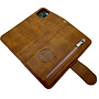 HEM Samsung Galaxy S22 Ultra - Bronzed Brown Leren Rits Portemonnee Hoesje - Lederen Wallet Case TPU meegekleurde binnenkant- Book Case - Flip Cover - Boek - 360º beschermend Telefoonhoesje