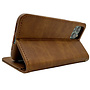 HEM Samsung Galaxy S22 - Bronzed Brown Leren Rits Portemonnee Hoesje - Lederen Wallet Case TPU meegekleurde binnenkant- Book Case - Flip Cover - Boek - 360º beschermend Telefoonhoesje