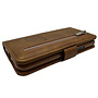 HEM Samsung Galaxy S21 Plus - Bronzed Brown Leren Rits Portemonnee Hoesje - Lederen Wallet Case TPU meegekleurde binnenkant- Book Case - Flip Cover - Boek - 360º beschermend Telefoonhoesje