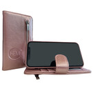 HEM Apple iPhone 11 - Rose Gold Leren Rits Portemonnee Hoesje - Lederen Wallet Case TPU meegekleurde binnenkant- Book Case - Flip Cover - Boek - 360º beschermend Telefoonhoesje