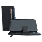 HEM Apple iPhone 12  Pro Max - Antique Black Leren Rits Portemonnee Hoesje - Lederen Wallet Case TPU meegekleurde binnenkant- Book Case - Flip Cover - Boek - 360º beschermend Telefoonhoesje