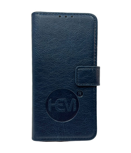 HEM HEM leren Book Case (geschikt voor 15 Pro) iPhone 15 Pro hoesje met 3 pasjesuitsnedes - Portemonneehoesje - Pasjeshouder - Marine Blue