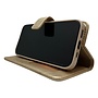 HEM Apple iPhone 13 Pro - Golden Shimmer Leren Portemonnee Hoesje - Lederen Wallet Case TPU - Book Case - Flip Cover - Boek - 360º beschermend Telefoonhoesje