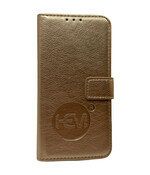 HEM Leren Portemonnee Hoesje - Geschikt voor Samsung Galaxy S24 - Golden Shimmer