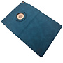 HEM HEM Silky Dark Blue iPad hoes geschikt voor iPad Pro 12.9 (2018/2020/2021/2022) - 12.9 inch Draaibare Autowake Cover - iPad Pro 2018/2020/2021/2022 hoes - iPad Pro 3 / 4 / 5  Hoes - 3e /4e/ 5e generatie hoes - Met Stylus Pen