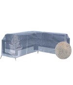 2.55x2.55x1x0.7 M - Diamond Tuinmeubelhoesset - Tuinsethoesset - Hoes met stormbanden, aantrekkoord, antislip - L - Vorm