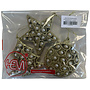 HEM HEM Goud Handgemaakte Kerstornament set - Kerstballen - Kersthanger - Kerstversiering - Klassieke kerstversiering - Kerstboom - Ster - Bal met Parels en Glitters opengewerkt