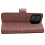 HEM HEM leren Book Case - Geschikt voor iPhone 16 pro max - Hoesje met 3 pasjesuitsnedes - Portemonneehoesje - iPhone 16 pro max hoesje met pasjeshouder - Baby Roze