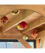 HEM Grote Kerstballen - 6 stuks - 14 CM - Kerst Plafondversiering - Kerst Winkel versiering - Kerst Etalage versiering - Rood / Goud /Glitter