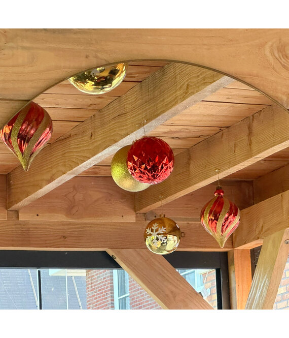 HEM HEM Grote Kerstballen Set – 6 Stuks Ø14 cm – Rood en Goud met Glitter – Luxe Kerstversiering voor Plafond of Etalage HEM HEM Grote Kerstballen Set – 6 Stuks Ø14 cm – Rood en Goud met Glitter – Luxe Kerstversiering voor Plafond of Etalage