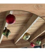 HEM Grote Kerstballen - 6 stuks - 14 CM - Kerst Plafondversiering - Kerst Winkel versiering - Kerst Etalage versiering - Rood / Goud / Groen /Glitter