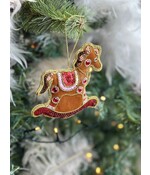 HEM Hobbelpaard Kerstbal – Kersthanger 12 cm – Kerstornament Hobbelpaard – Kerstdecoratie