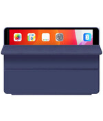 HEM Siliconen iPad Hoes geschikt voor iPad Pro 12.9 (2018/2020/2021/2022) - 12.9 inch - Donkerblauw - Vouwbare Autowake Cover - iPad Pro 2018/2020/2021/2022 hoes - iPad Pro 3 / 4 / 5  Hoes - 3e/4e/5e generatie hoes - Met Stylus Pen