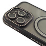 HEM HEM Hoesje Geschikt voor iPhone 13 Pro Max Hoesje - Geschikt voor MagSafe - Shockproof Backcover - Zwart Glitter Transparant hoesje