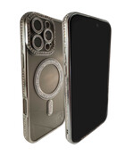 HEM Hoesje Geschikt voor iPhone 11 Hoesje - Geschikt voor MagSafe - Shockproof Backcover - Zilver Glitter Transparant hoesje