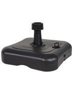 CUHOC Parasolvoet 10L – Vulbare & Stevige Kunststof Fundering voor Parasol (20-38mm, Antraciet, Tot 1m Diameter)