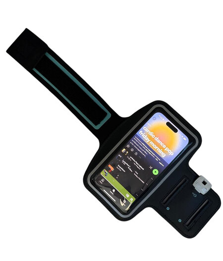 HEM Sportarmband – Universele Hardlooparmband voor Smartphones tot 6,9 inch – Verstelbaar & Waterafstotend – Zwart