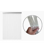Deurgordijn PVC Tris Wit 90x220cm - 32 Stuks, Lichtdoorlatend, Fris en Praktisch en voor Deuren & Ramen