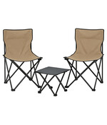 HEM 3-delig Camping Set – 2 Opvouwbare Stoelen + Tafel – Inklapbaar & Lichtgewicht – Outdoor Set voor Kamperen, Vissen & Strand – Draagbaar met Opbergzak