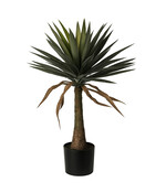 HEM Kunstplant Yucca Palm 90 cm Hoog – Realistisch Design in Zwarte Pot – Onderhoudsvrij