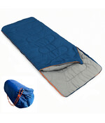 Zomerslaapzak Envelopmodel 190x80 cm – Comforttemperatuur 10°C – Lichtgewicht & Compact – Blauw – Ideaal voor Camping & Vakantie