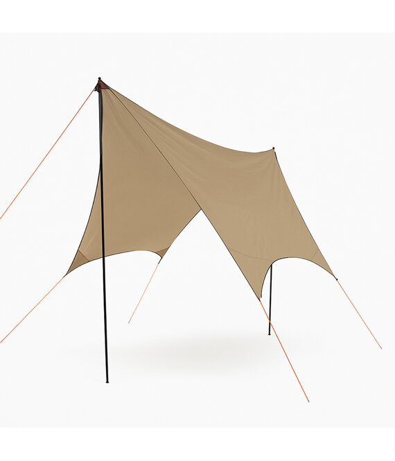 CUHOC CUHOC Tarp Shelter 300x300x220 cm – Waterdicht & Lichtgewicht Schaduwdoek – Complete Set met Stokken & Scheerlijnen – Voor Camping, Tuin & Strand