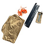 CUHOC CUHOC Tarp Shelter 300x300x220 cm – Waterdicht & Lichtgewicht Schaduwdoek – Complete Set met Stokken & Scheerlijnen – Voor Camping, Tuin & Strand