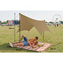 CUHOC CUHOC Tarp Shelter 300x300x220 cm – Waterdicht & Lichtgewicht Schaduwdoek – Complete Set met Stokken & Scheerlijnen – Voor Camping, Tuin & Strand