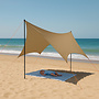 CUHOC CUHOC Tarp Shelter 300x300x220 cm – Waterdicht & Lichtgewicht Schaduwdoek – Complete Set met Stokken & Scheerlijnen – Voor Camping, Tuin & Strand