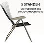 HEM HEM Campingstoel – 5 Standen Verstelbaar – Opvouwbaar – Lichtgewicht Aluminium 4 KG– Ademend Textileen – Comfortabele Klapstoel voor Camping, Strand en Sail