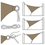 CUHOC CUHOC Schaduwdoek Driehoek 3x3x3 Meter – Taupe – UV-Beschermend Zonnescherm voor Tuin, Terras of Balkon – Waterdoorlatend – Inclusief Bevestigingstouw – Ademend & Weerbestendig